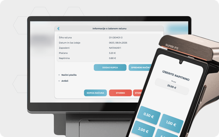 Digitales Trinkgeldsystem auf der Imprion POS-Kasse